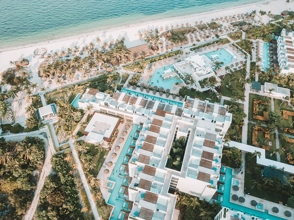 Finest Playa Mujeres luxury all-inclusive resort with beachfront pools and modern design near Cancun.